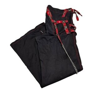 2000s Y2K Tripp NYC Emo Cyberpunk Rave Wide Leg Pants Women's‎ 11 (37x31.75)